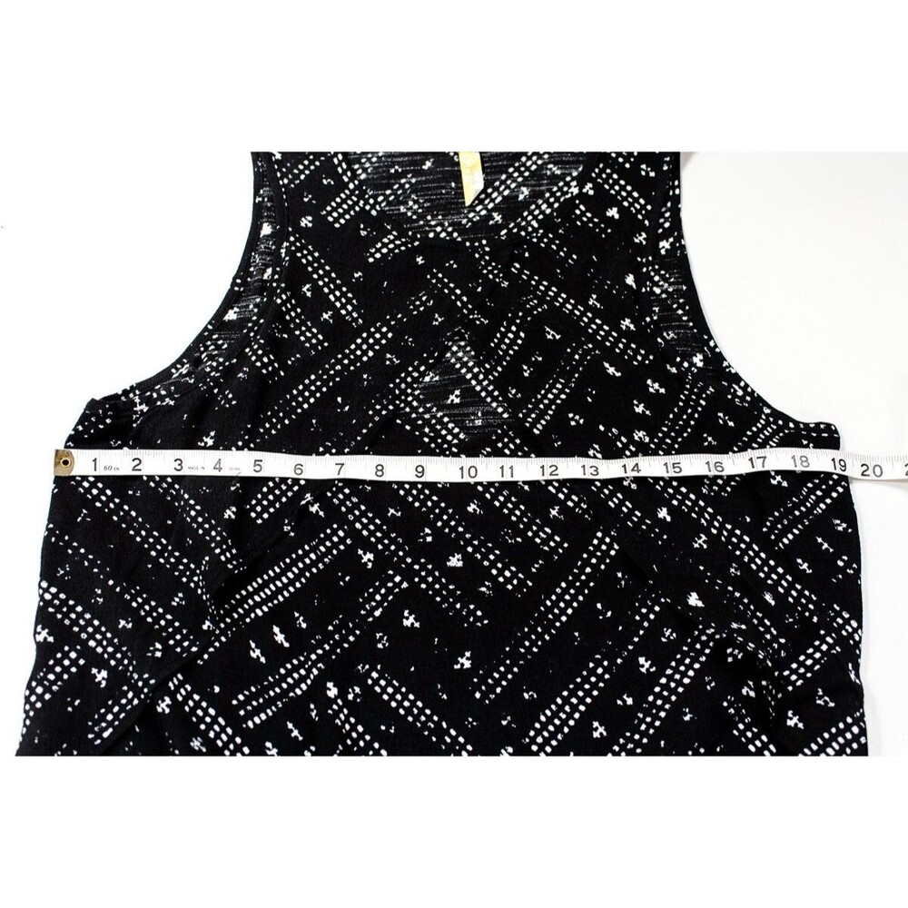 Free People Tank SZ XS Black And White Aztec Cut Out Top - Picture 4 of 6